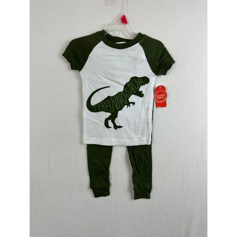 Wonder‎ Nation Matching Set Boys 2T Dinosaur T-Rex NWT